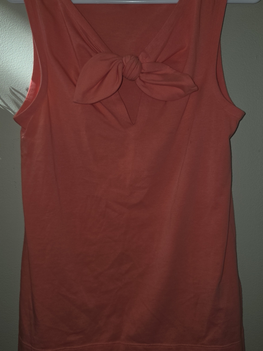 Kate Spade "Live Colorfully" Bow-Front Tank Top Small
